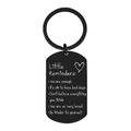 Black stainless steel dog tag keychain engraved with inspirational motivational quotes - OPP Bag Packaging / Black