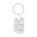 Polished stainless steel keychain featuring engraved inspirational little reminders and heart - OPP Bag Packaging / Silver