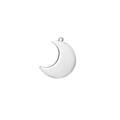 Polished stainless steel crescent moon pendant for jewelry making and accessories - Moon Style (3x2.1cm)