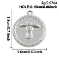 Zilveren roestvrijstalen gereedschap hanger met reliëf ontwerp en afmetingen voor sieraden - Zilveren Houweel Stijl (S3143-S)