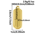 Ciondolo ottagonale in acciaio inossidabile dorato per gioielli DIY con dimensioni - Stile Ottagono Liscio (S3149) / Oro