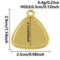 Pendaglio a triangolo in acciaio inossidabile dorato con dimensioni e peso dettagliati - Stile Triangolo (S3155) / Oro