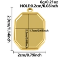 Base per ciondolo ottagonale in acciaio inossidabile dorato, 2,9x2 cm per gioielleria - Base Cornice Ottagono (S3156) / Oro