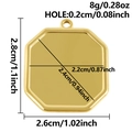 Base per pendente ottagonale in acciaio inossidabile dorato lucido con dimensioni - Base Larga Ottagono (S3157) / Oro