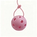 Pendentif boule de pickleball rose avec sangle en silicone pour sacs à dos et clés - Rose Boule