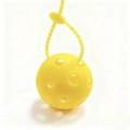 Pendentif de sac pickleball jaune personnalisable avec sangle réglable en silicone - Pompon Jaune
