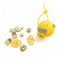 Gele pickleball sleutelhanger met brood en kaas bedeltjes voor DIY rugzakken - Gele Bal En DIY Accessoires