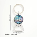 Detailed size specifications for the owl art zinc alloy bottle opener keychain - Art Owl (Style 9)