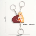Detail view of cute family bear keychains in three colors with size and weight specs - Bear Style (5131301581857)