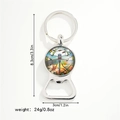 Detailed size specifications of the vintage dragonfly pattern bottle opener keychain - Vintage Dragonfly (Style 7)