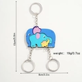 Detail showing cartoon elephant puzzle keychain dimensions of 15cm height and 19g weight - Elephant Style 2 (5131301581856)