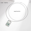 Detail view of wild wolf pendant necklace with length and weight specifications - Realistic White Wolf Portrait Necklace (Style 5)
