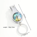 Detail of 2-in-1 dragonfly nail clipper keychain showing 8.8cm length and polished metal - Colorful Dragonfly (Style 5)