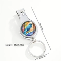 Cortauñas de libélula llavero con dimensiones 8,8 cm por 3,3 cm en fondo blanco - Estilo Cuervo (款式3)