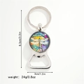Dragonfly bottle opener keychain dimensions 3.3x1.2 inches with colorful glass dome art - Colored Dragonfly (Style 1)