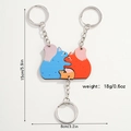 Cartoon squirrel jigsaw puzzle keychain set with blue, red, and orange pendant charms - Squirrel Style (5131301581852)