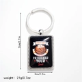 Detailansicht Basketball-Anhänger mit motivierendem Spruch auf weißem Hintergrund - Stil 8 Schlüsselanhänger