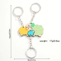 Detailed size specifications for three cute wooden sheep keychains with vibrant colors - Sheep Style (5131301581850)