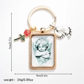Dettaglio portachiavi con ciondolo angelo, rosa e piedi di bambino, peso 24g - Portachiavi (款式2钥匙扣) / Stile 2