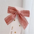 Süße Haarspange mit rosa Spitze und Schleife, feine Lochmuster-Textur für Mädchen - Rosa Spitze Haarklammer (K110-2) / Rosa