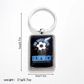 Portachiavi calcio in lega con scritta Be Your Own Hero e dimensioni di 7x3cm totali - Stile 9 Portachiavi