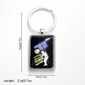 Detail view of baseball keychain dimensions 7x3cm with sports motivational print - Style 7 / Keychain