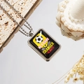 Dettaglio del ciondolo da calcio con testo BE A GAME CHANGER ALWAYS e catena a sfere d'argento - Stile 8 Collana