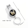 Tagliaunghie e apribottiglie 3-in-1 compatto con elegante design a farfalla e lettera D - Lettera D
