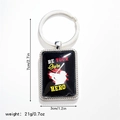 Vue détaillée porte-clés baseball Be Your Own Hero avec dimensions et poids - Style 3 Porte-clés