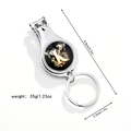 Polished metal 3-in-1 tool with nail clipper, bottle opener, and keychain Letter K design - Letter K