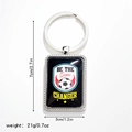 Fußball-Schlüsselanhänger mit Spruch BE THE GAME CHANGER und Maßangabe 3 cm x 7 cm - Stil 2 Schlüsselanhänger