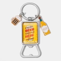 Detail of vintage metal beer bottle opener keychain with charms for Father's Day gift - 1986 Vintage Beer Icon Pattern (6)