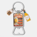 Detail of vintage beer bottle opener keychain with brewery pendants and zinc alloy finish - Brewery Vintage Sign Pattern (14)