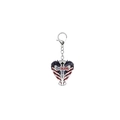 Detail van de God Bless this car adelaar kruis sleutelhanger met Amerikaanse vlag - God Bless This Car Hart Hanger