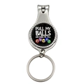 Nagelknipper sleutelhanger van zinklegering met bingo ballen en humoristische tekst - Bingo Ballen Roepen Patroon (Stijl 2)