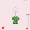 Vue détaillée du porte-clés uniforme d'infirmière en acrylique 2D de 0,25 cm - Style Scrub Dentaire Vert (4)