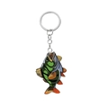 Acrylic bass fish keychain with silver ring for fishing enthusiasts and gift decor - Style 27