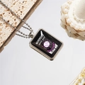 Collier avec pendentif baseball, slogan Winners never quit et bordure de cristaux - Style 7 Collier