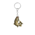 Acrylic brown trout fish keychain for fishing enthusiasts with detailed fish scale pattern - Style 31