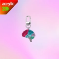 Portachiavi con diagramma anatomico del cervello in acrilico colorato con fibbia - Stile Cervello 3 (8)
