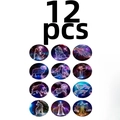 12-teiliges 25mm Glas-Kühlschrankmagnet-Set mit 12 Tierkreiszeichen im Sternendesign - 12er Set (25mm)