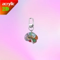 Portachiavi 2D in acrilico con diagramma anatomico del cervello e chiusura a moschettone - Stile Cervello 5 (10)