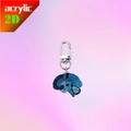 Portachiavi in acrilico 2D con diagramma anatomico del cervello blu e gancio - Stile Cervello 6 (11)