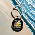 Bingo Caller keychain with colorful balls on a rock and water background - World's Coolest Bingo Caller(2)