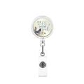 Retractable badge reel with a floral bird design and 'It is well with my soul' text - IT IS well WITH MY soul Style (4)