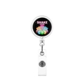 Intrekbare badgehouder met Bingo Balls-ontwerp en witte riem op een witte achtergrond - Shake Those Bingo Balls Stijl (3)