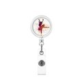 Close-up of retractable badge reel with artistic watercolor ballerina illustration detail - Watercolor Impressive Dancer Style(6)