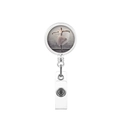 Retractable ballet dancer badge reel holder with swivel clip for nurse ID card - Retro Dancer Decorative Art Style(5)