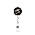 Détail du porte-badge rétractable avec motif BINGO Queen et clip ceinture métallique - BINGO Queen Style (7)