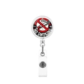 Retractable No Smoking badge reel with plastic strap for ID cards and work name badges - Modern Minimalist No Smoking Style (3)